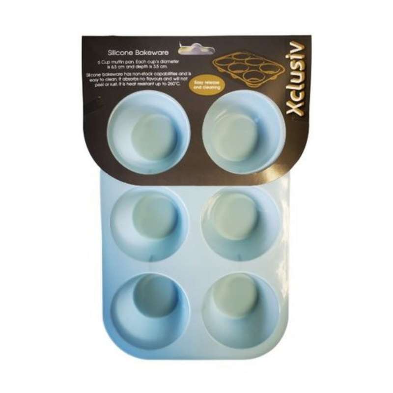Xclusiv Silicone Muffin Pan - 6 Cup