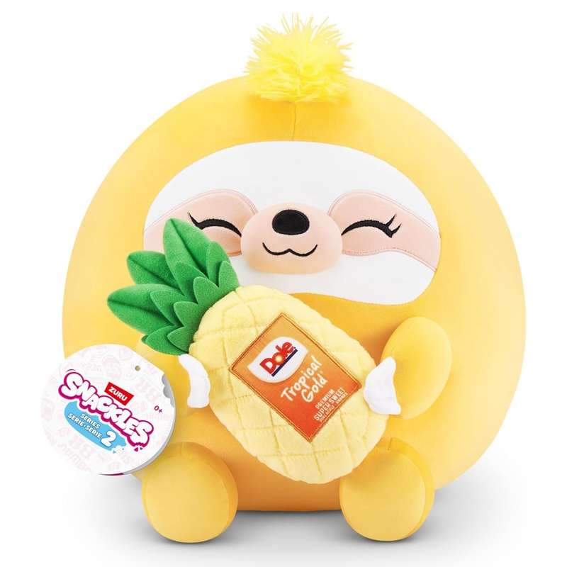 ZURU 36cm SNACKLES-PLUSH -SERIES 2 - Sloth and Pineapple