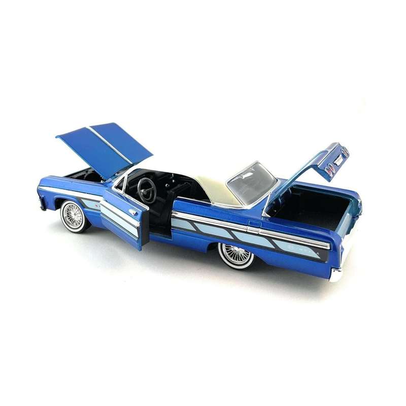 Motormax Get Low Series Diecast Scale Model  1964 Chevrolet Impala Scale 1:24 - Metallic Blue