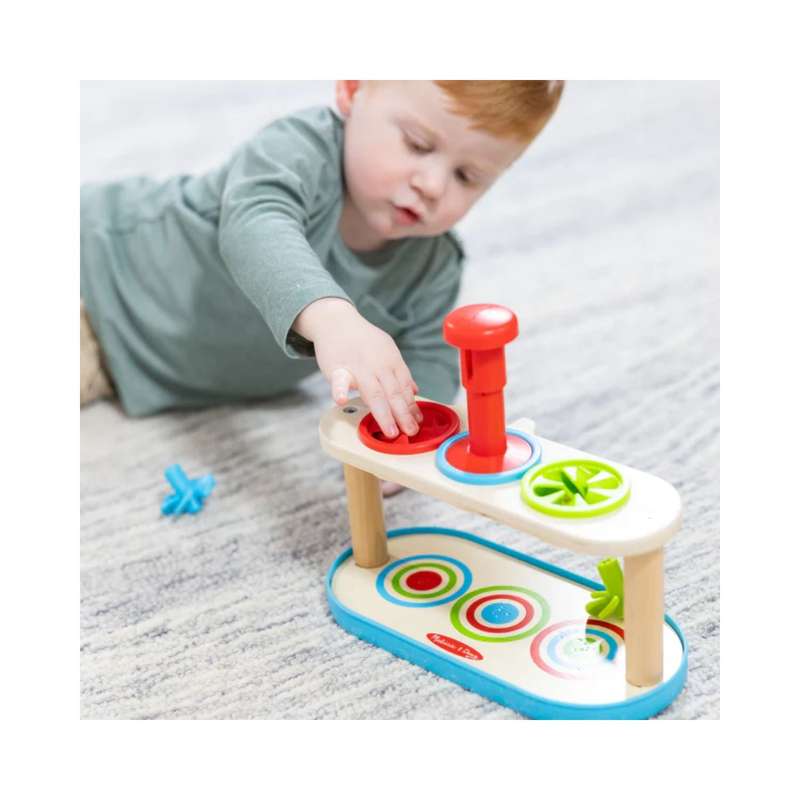 Melissa & Doug Match & Push Spinning Tops