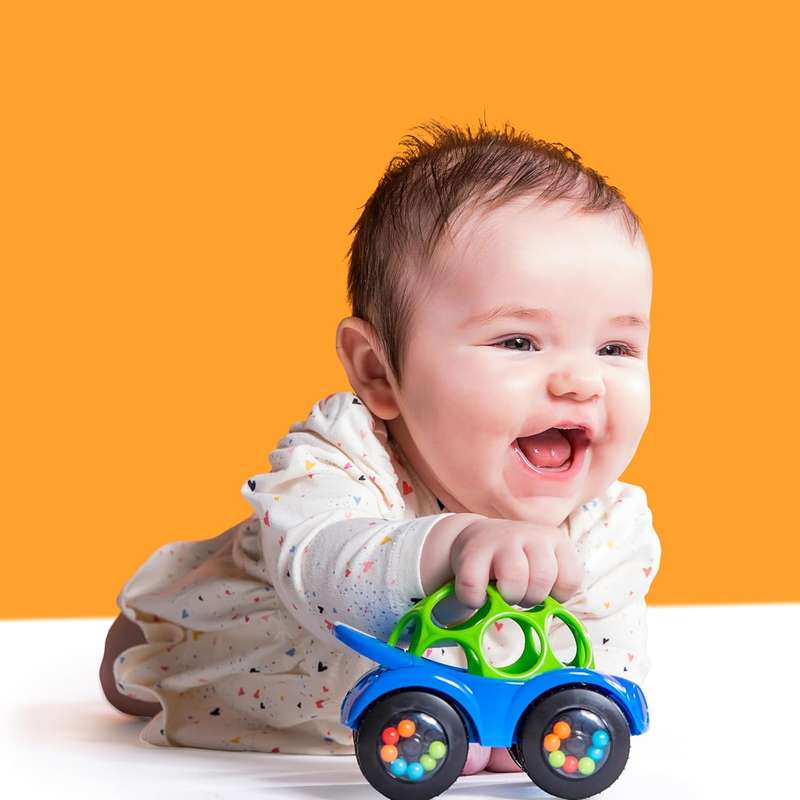 Oball Rattle & Roll Sports Car Toy - Blue