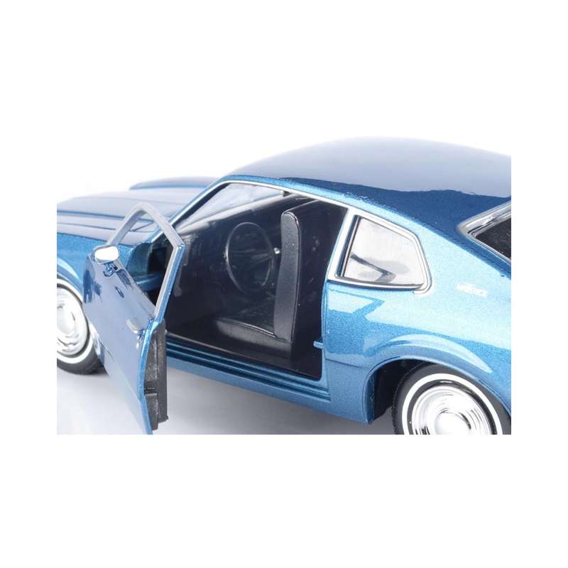 Motormax 1974 Ford Maverick Blue "Forgotten Classics" Series Scale 1:24 Diecast Model Car