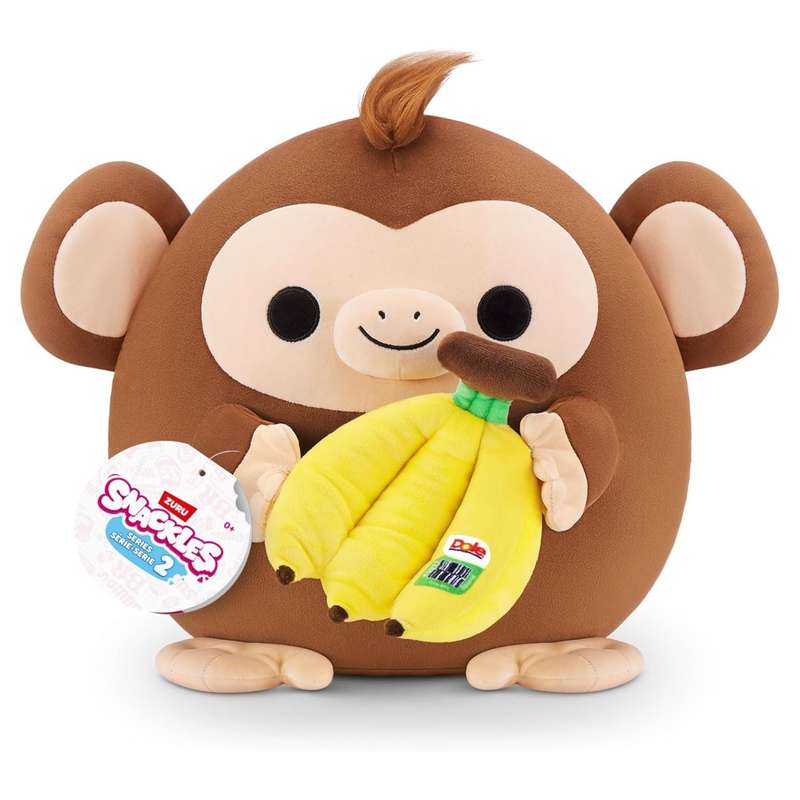 ZURU 36cm SNACKLES-PLUSH -SERIES 2 - Monkey and Dole Banana