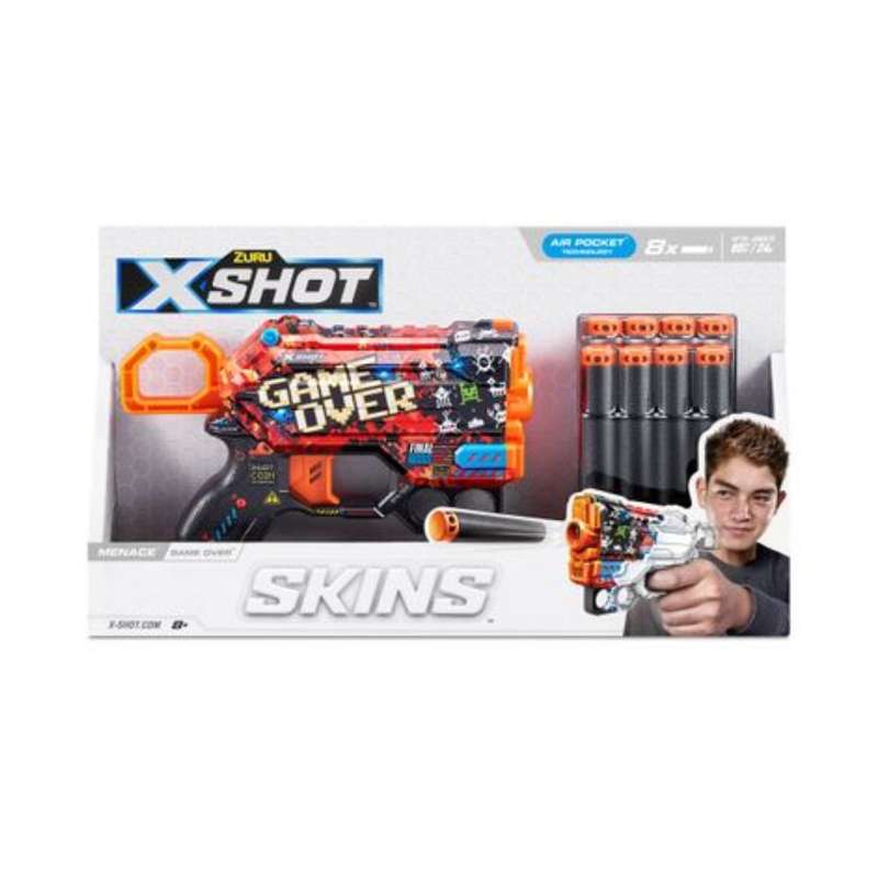 X-Shot Skins Menace Dart Blaster (8 Darts) by ZURU - Assorted designs