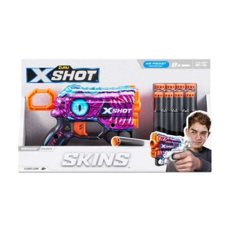 X-Shot Skins Menace Dart Blaster (8 Darts) by ZURU - Assorted designs