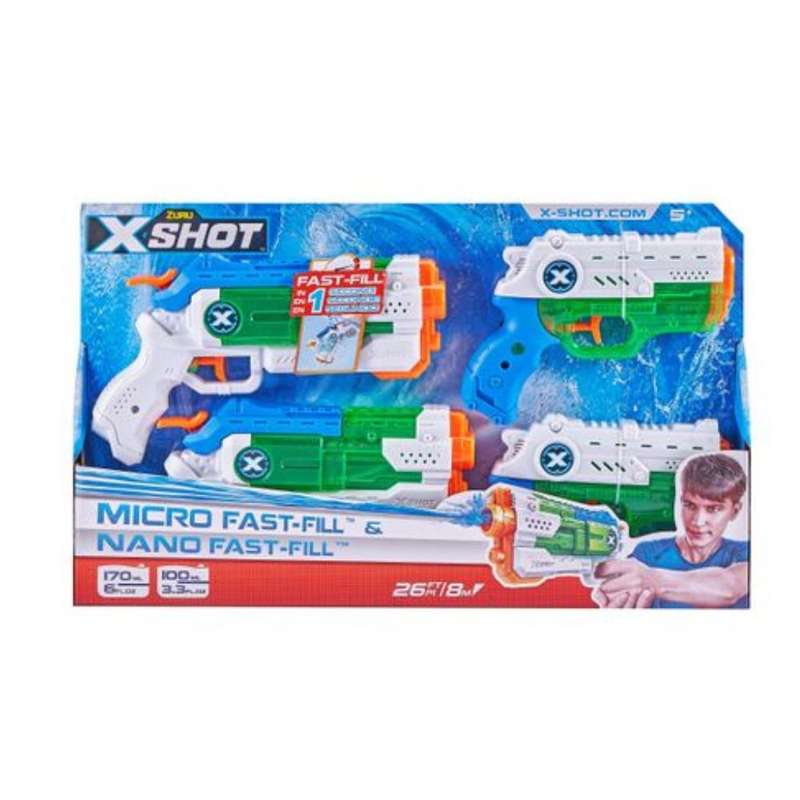 X-Shot Water- Water Warfare-Micro Fast-Fill & Nano Fast-Fill- Combo Pack