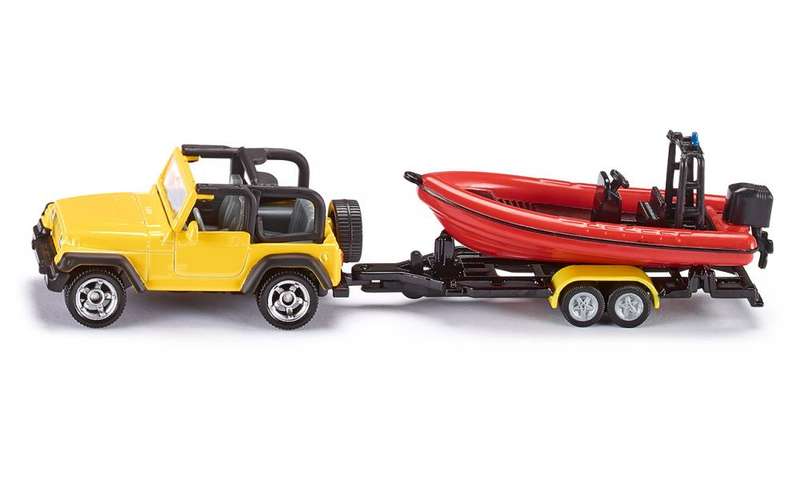 Siku Jeep with Boat Scale 1:55