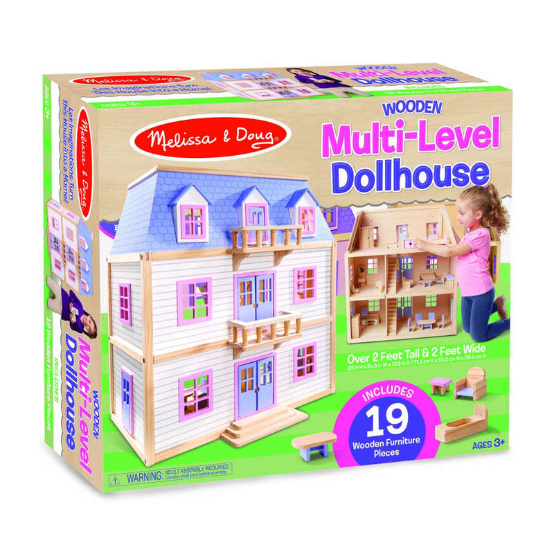 Melissa & Doug Multi-Level Wooden Doll House