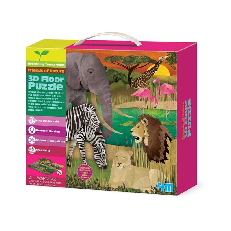 4M 3D Safari Floor Puzzle (54 PCE)
