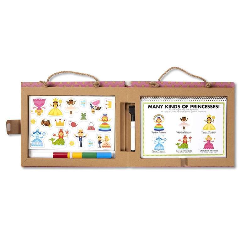 Melissa & Doug Play Draw Create Reusable Drawing and Magnet Kit Princess