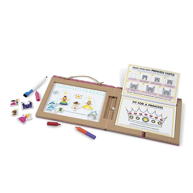 Melissa & Doug Play Draw Create Reusable Drawing and Magnet Kit Princess