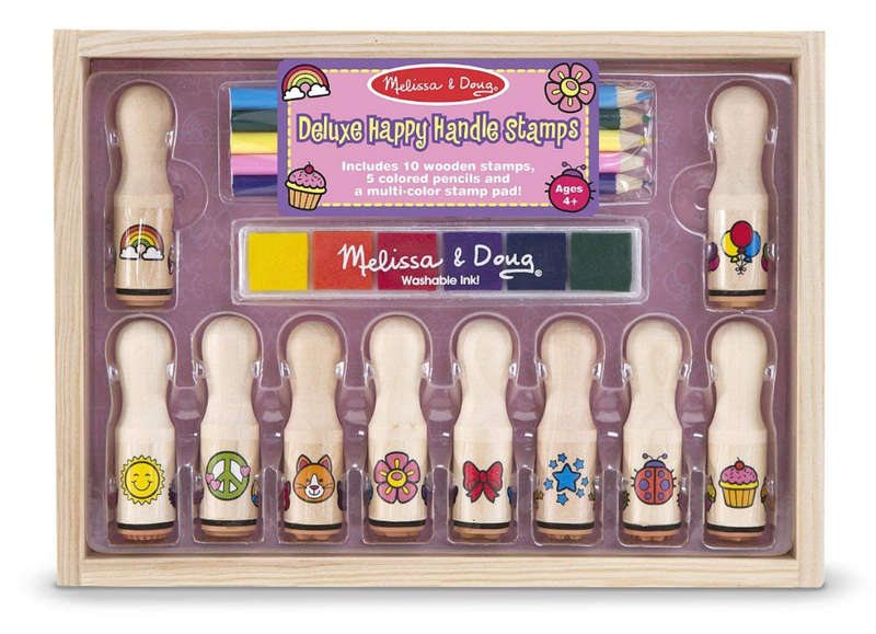 Melissa & Doug Deluxe Happy Handle Stamp Set