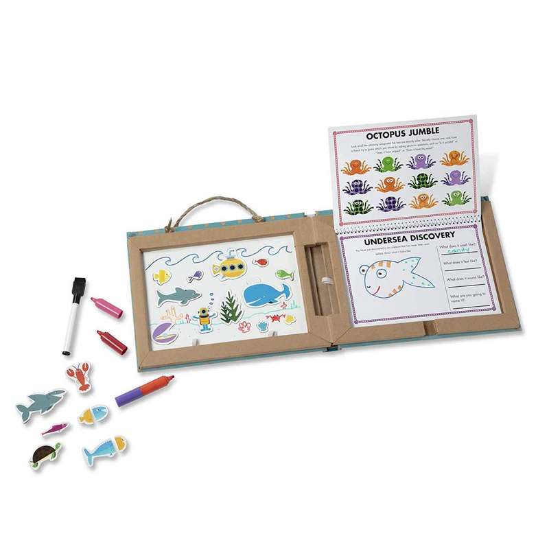 Melissa & Doug Play Draw Create Reusable Drawing and Magnet Kit Ocean