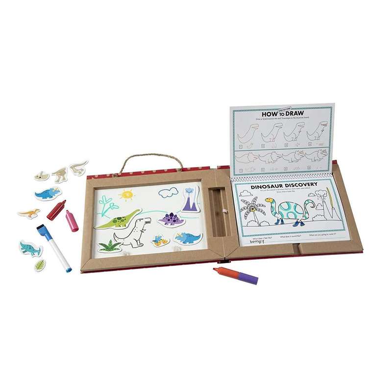 Melissa & Doug Play Draw Create Reusable Drawing and Magnet Kit Dinosaurs