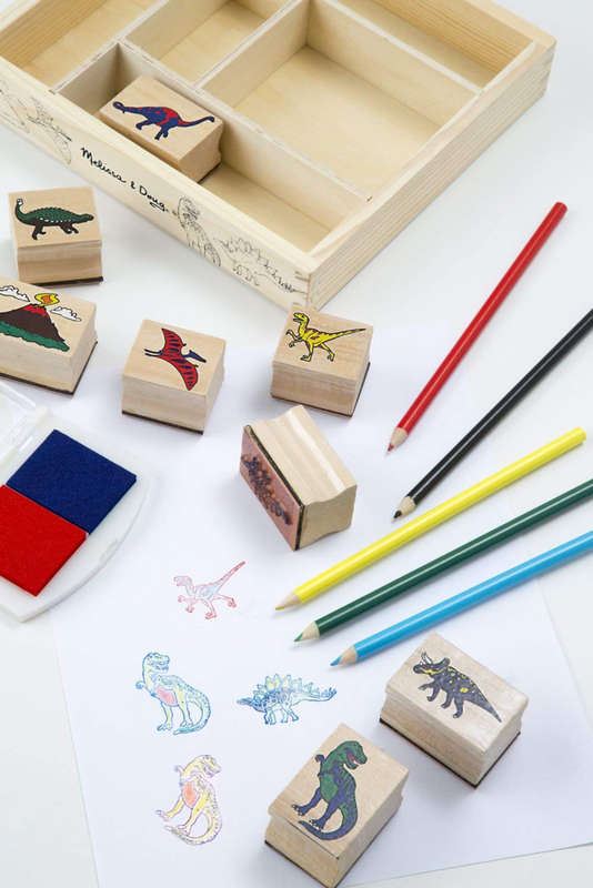 Melissa & Doug Dinosaur Wooden Stamp Set