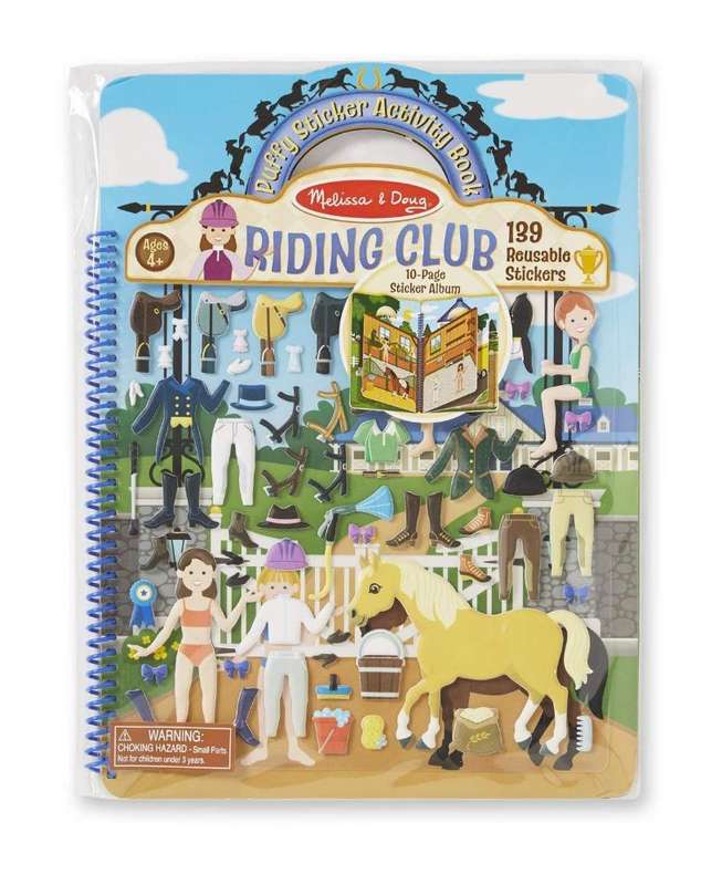 Melissa & Doug Puffy Sticker Activity Book - Riding Club