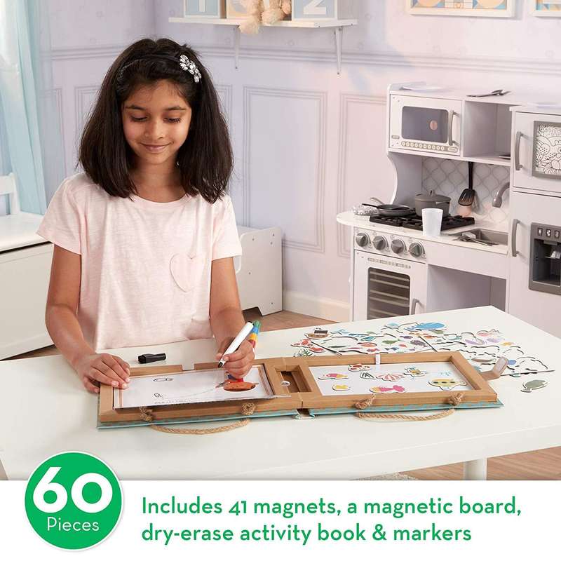 Melissa & Doug Play Draw Create Reusable Drawing and Magnet Kit Ocean