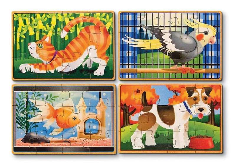 Melissa & Doug Pets Puzzles in a Storage Box