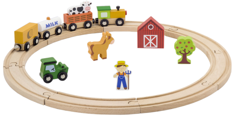 VIGA Smart Thinking - Train Set (19 PCE)