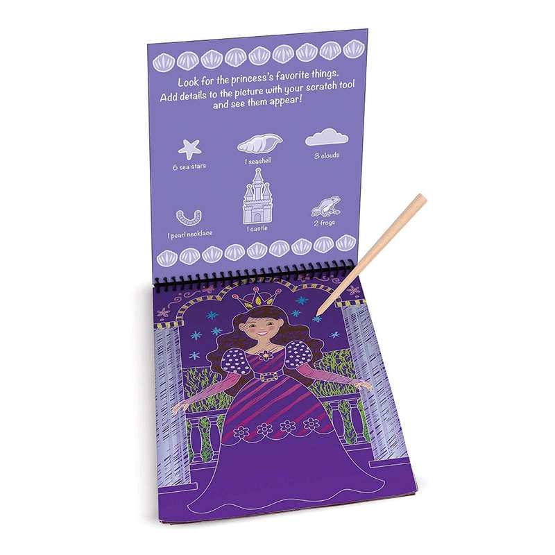 Melissa & Doug On the Go Scratch Art Color Reveal Pad - Fairy Tales