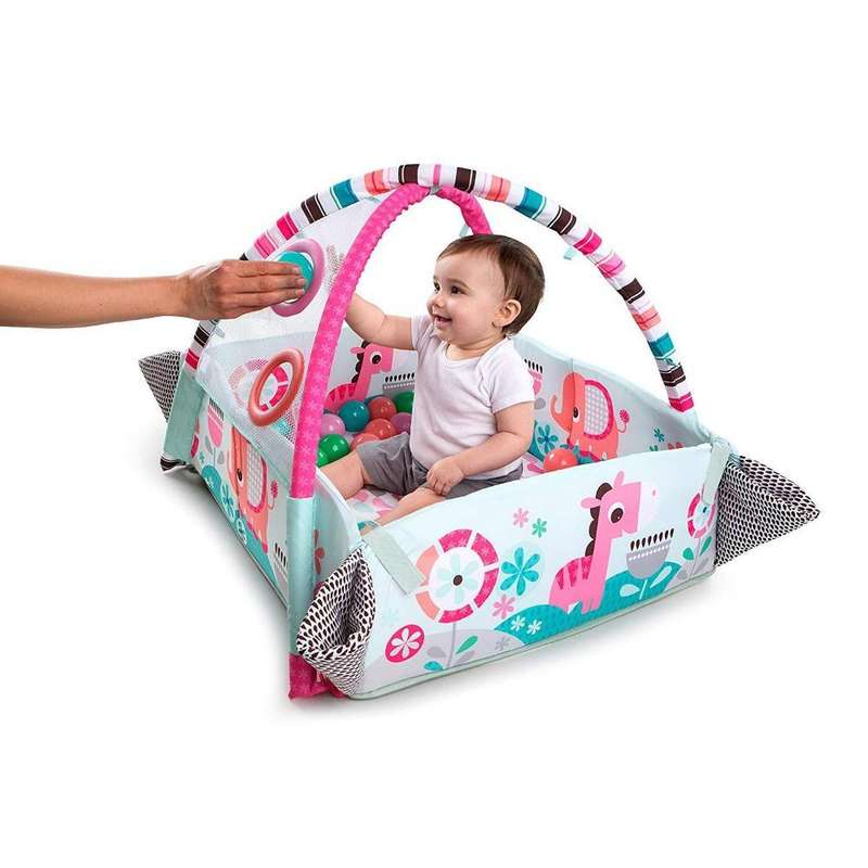 Bright Starts 5-in-1 Your Way Ball Play Pink Activity Gym - BOX DAMAGED