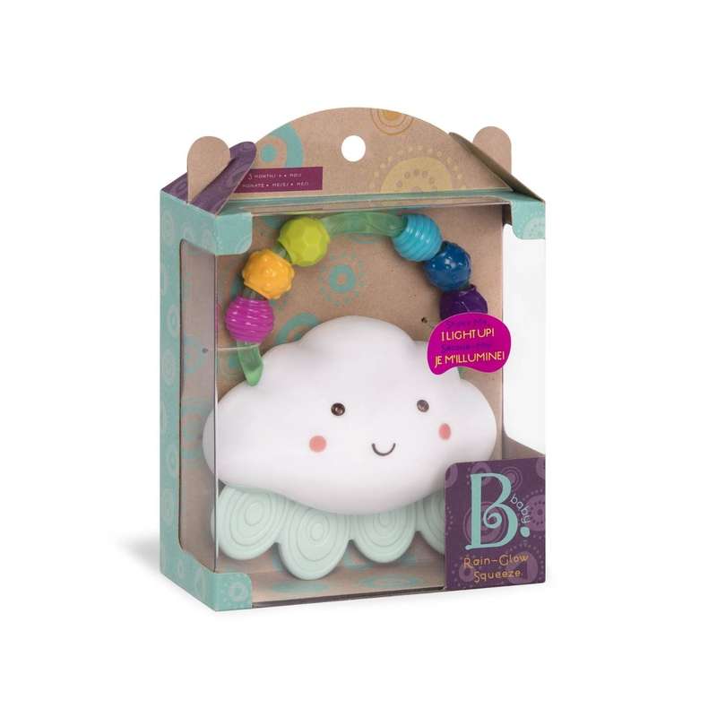 B. Toys Rain-Glow Squeeze Light-Up Baby Rattle