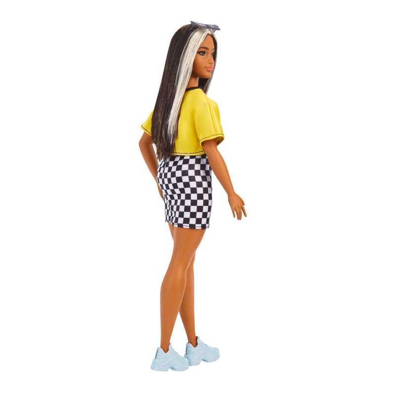 Barbie Fashionistas Dark Hair Blonde Highlights with Flame Shirt