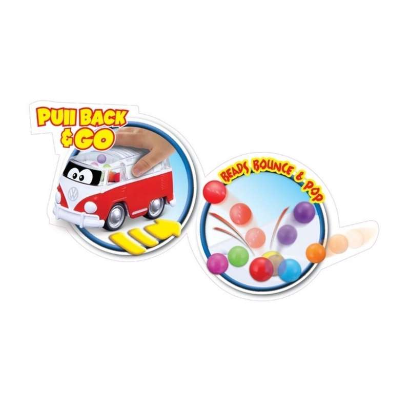 Bburago Junior Poppin' Bus - VW Samba Bus Yellow
