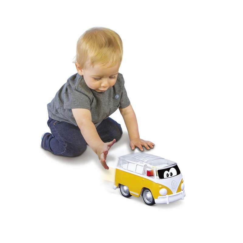 Bburago Junior Poppin' Bus - VW Samba Bus Yellow