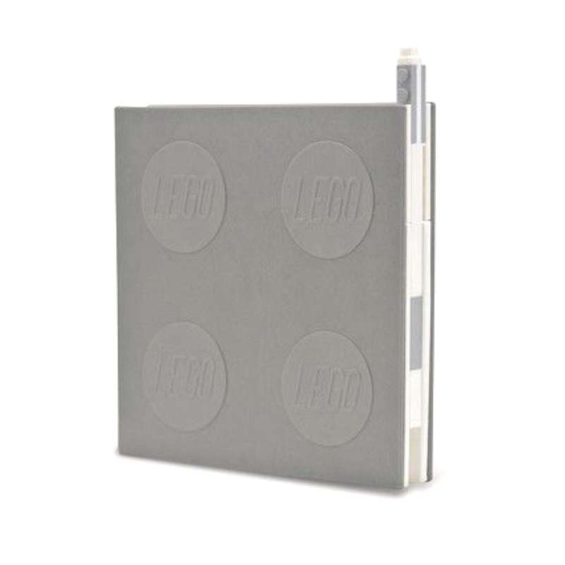 LEGO® 2.0 Locking Notebook with Gel Pen - Grey