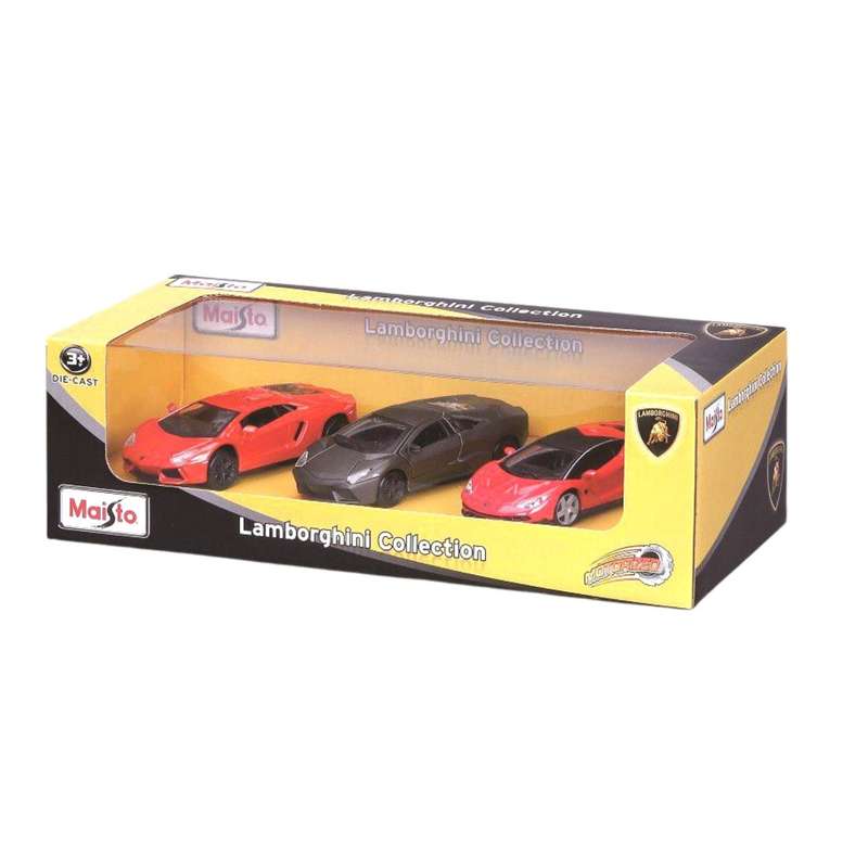 Maisto 4/5" Fresh Metal Power Racer Pullback Lamborghini 3 Pack