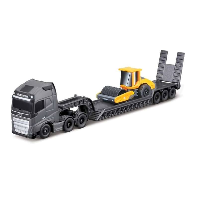 Maisto Volvo Truck with Low Loader & 3 inch Vehicle - Roller