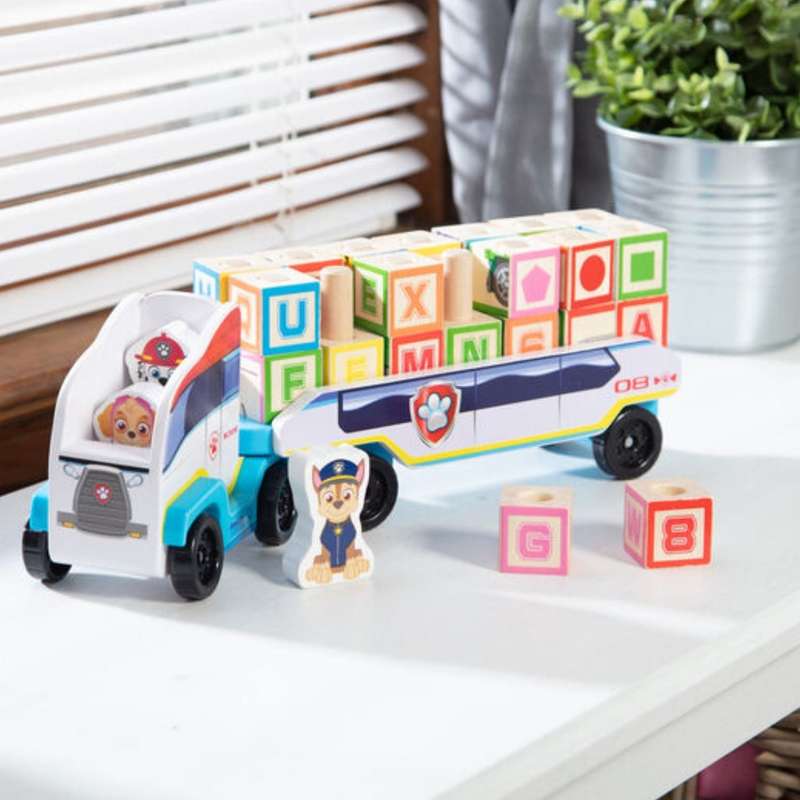 Melissa & Doug Paw Patrol Wooden ABC Block Truck