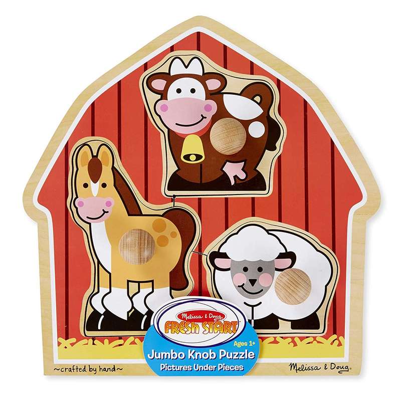 Melissa & Doug Barnyard Animals Jumbo Knob Puzzle