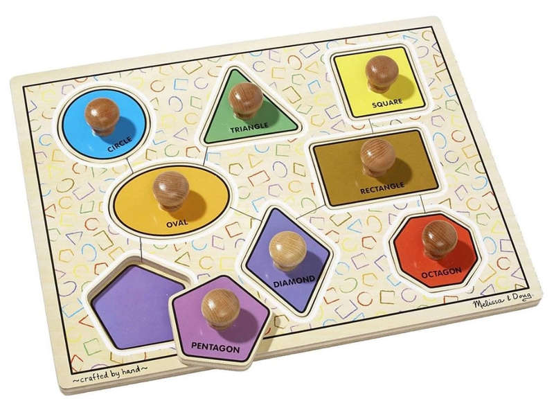 Melissa & Doug Large Shapes Jumbo Knobs
