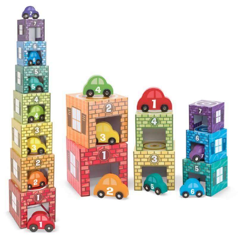 Melissa & Doug Nesting & Sorting Garages & Cars