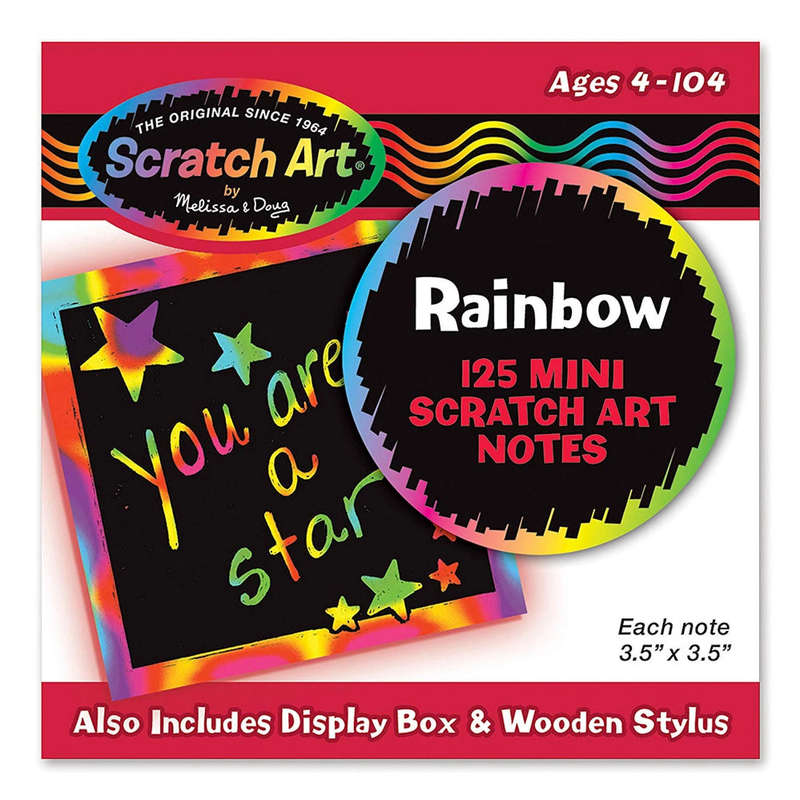 Melissa & Doug Rainbow Mini Scratch Art Notes (125 Notecards)