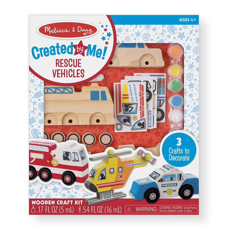 Melissa & Doug Rescue Vehicle Set Decorate Your Own