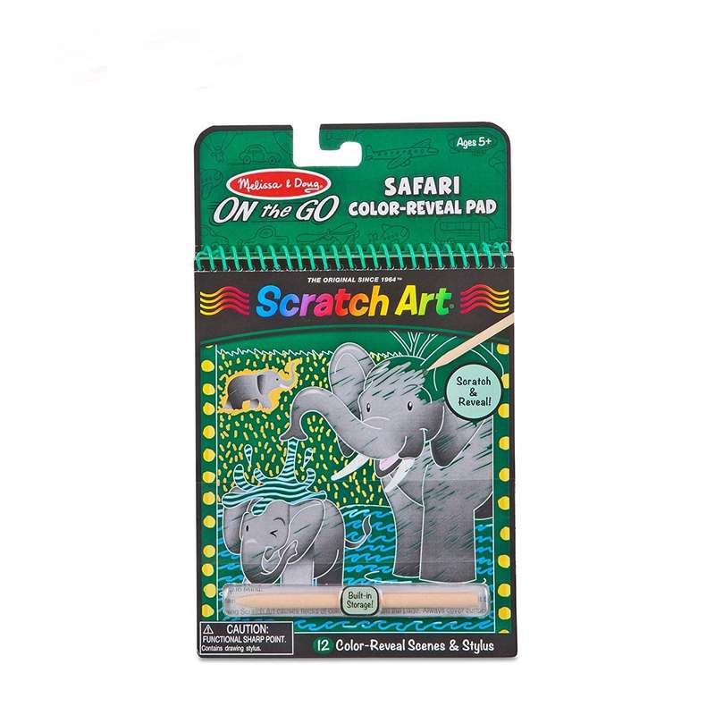 Melissa & Doug Safari Colour-Reveal Scratch Art Pad