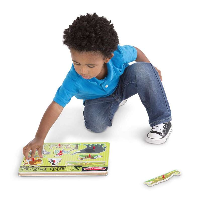 Melissa & Doug Zoo Animals Sound Puzzle - 8 Pieces