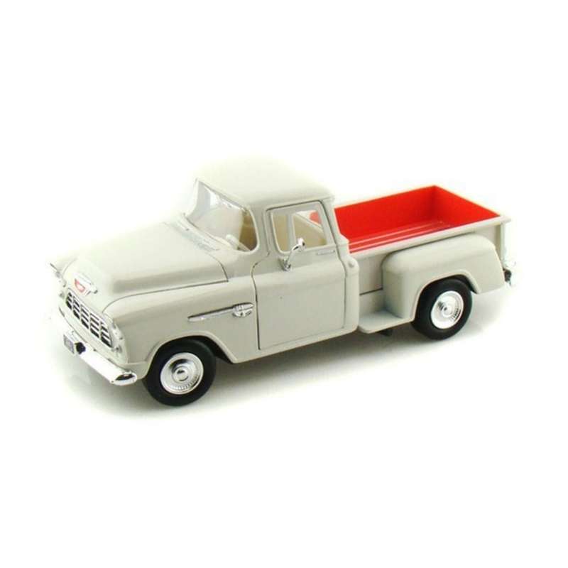 Motormax 1:24 Scale 1955 Chevy 3100 Stepside Cream Diecast Vehicle