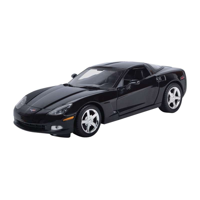 Motormax 1:24 Scale 2005 Corvette C6 Black Diecast Vehicle