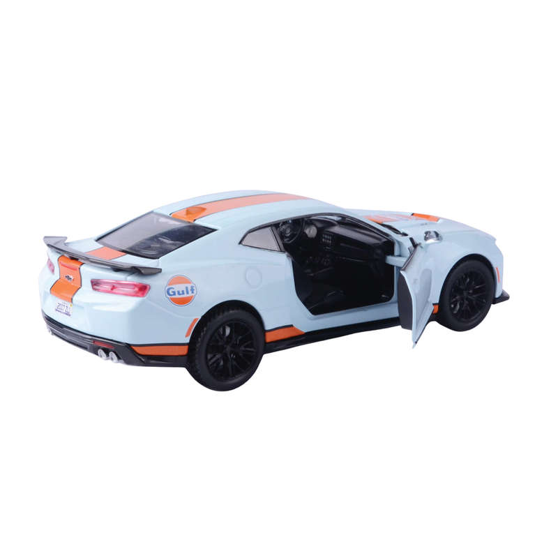 Motormax Chevy Camaro ZL1 With Gulf Livery 2017 1:24 Scale Model