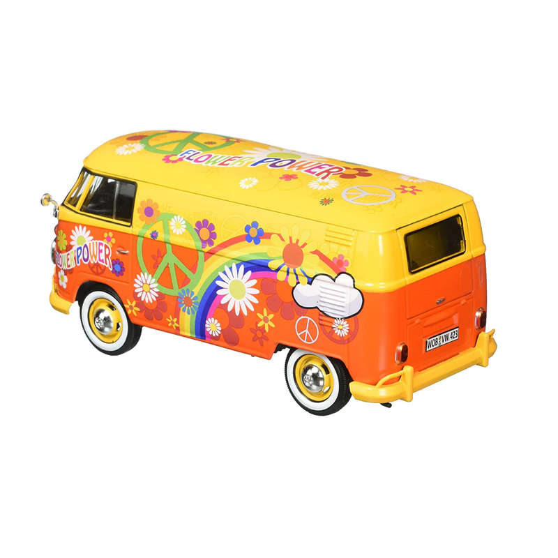 Motormax Volkswagen Type 2 (T1) Delivery Van Flower Power 1:24 Scale