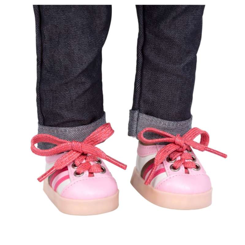 Our Generation Shoes for 18 inch Doll - Light Up Sneakers - Rainbow Delight