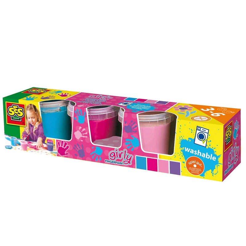 SES Creative 4 Pots of Finger Paints Modern Colours