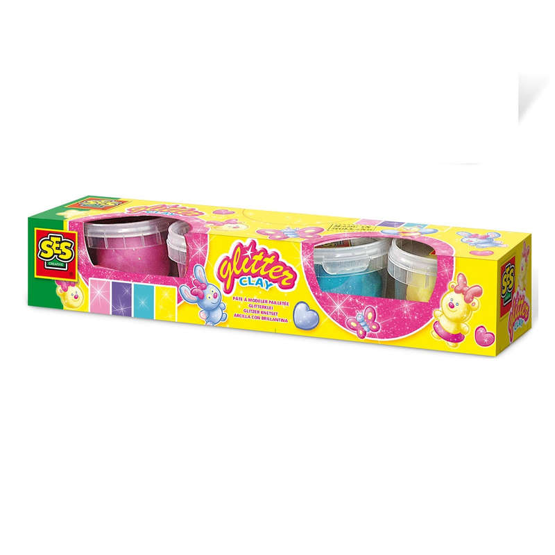 SES Creative Super Glitter Dough - 4 x 90gr
