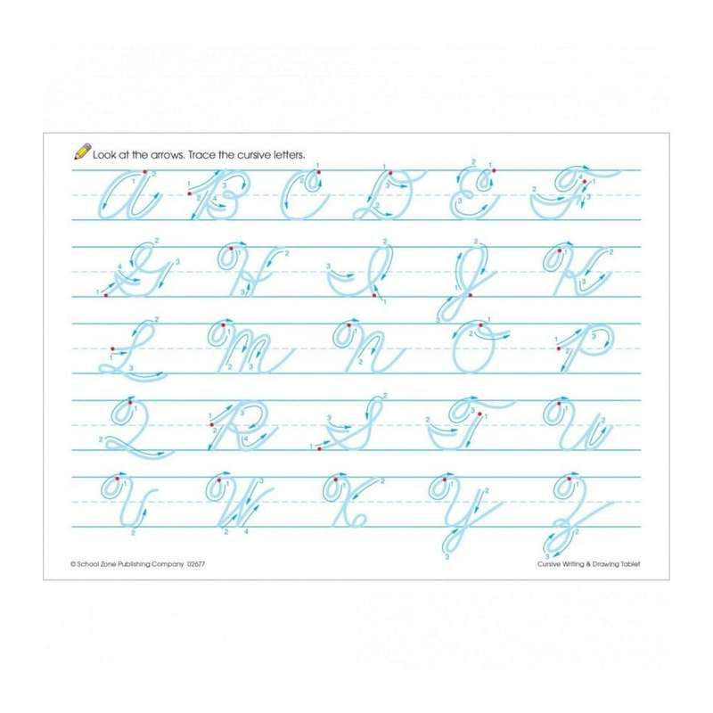 School Zone - Workbook Handwriting, Cursive Writing And Drawing