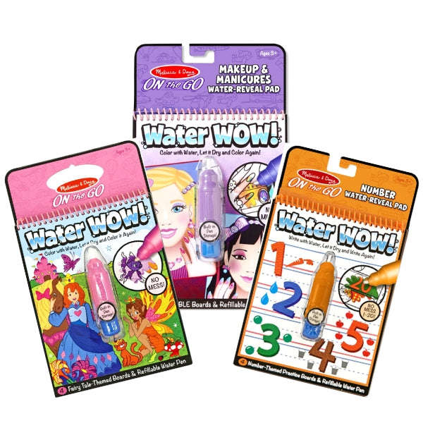 Water Wow Set Of 3 - Manicures, Fairy Tale & Numbers