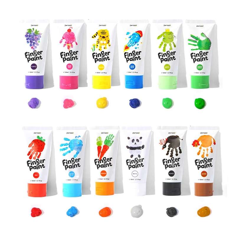 Jar Meló Finger Paint 12 Colours Set